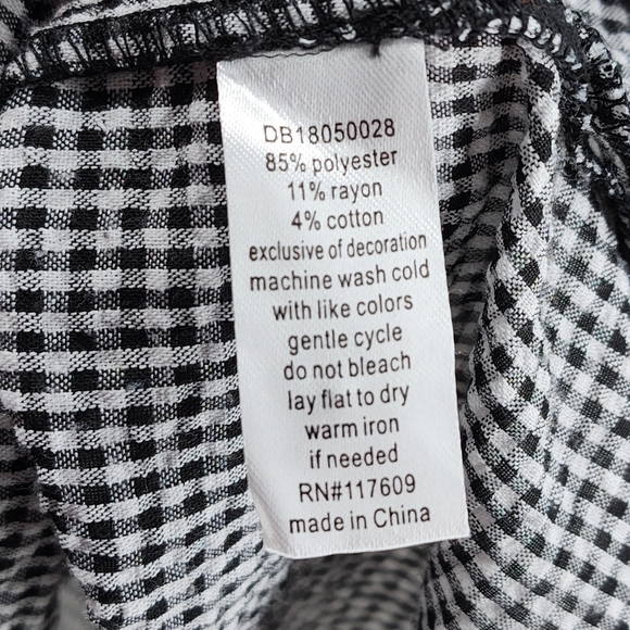 Down East Women's Embroidered Floral Gingham Blouse - XL - Picture 6 of 6